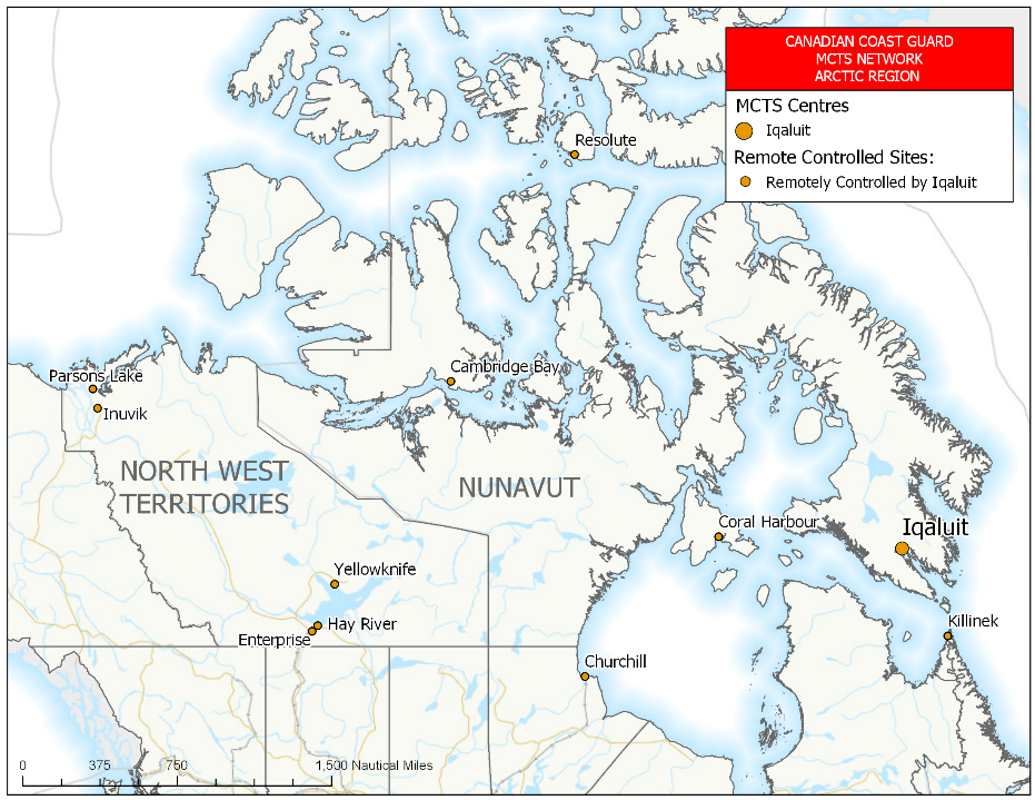 Map of the Atlantic region showing Newfoundland and Labrador.